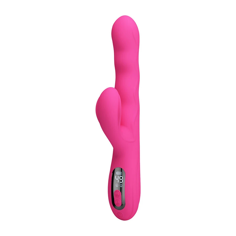PRETTY LOVE - WINTERS MULTIFUNCTION RABBIT VIBRATOR WITH LED DISPLAY PINK